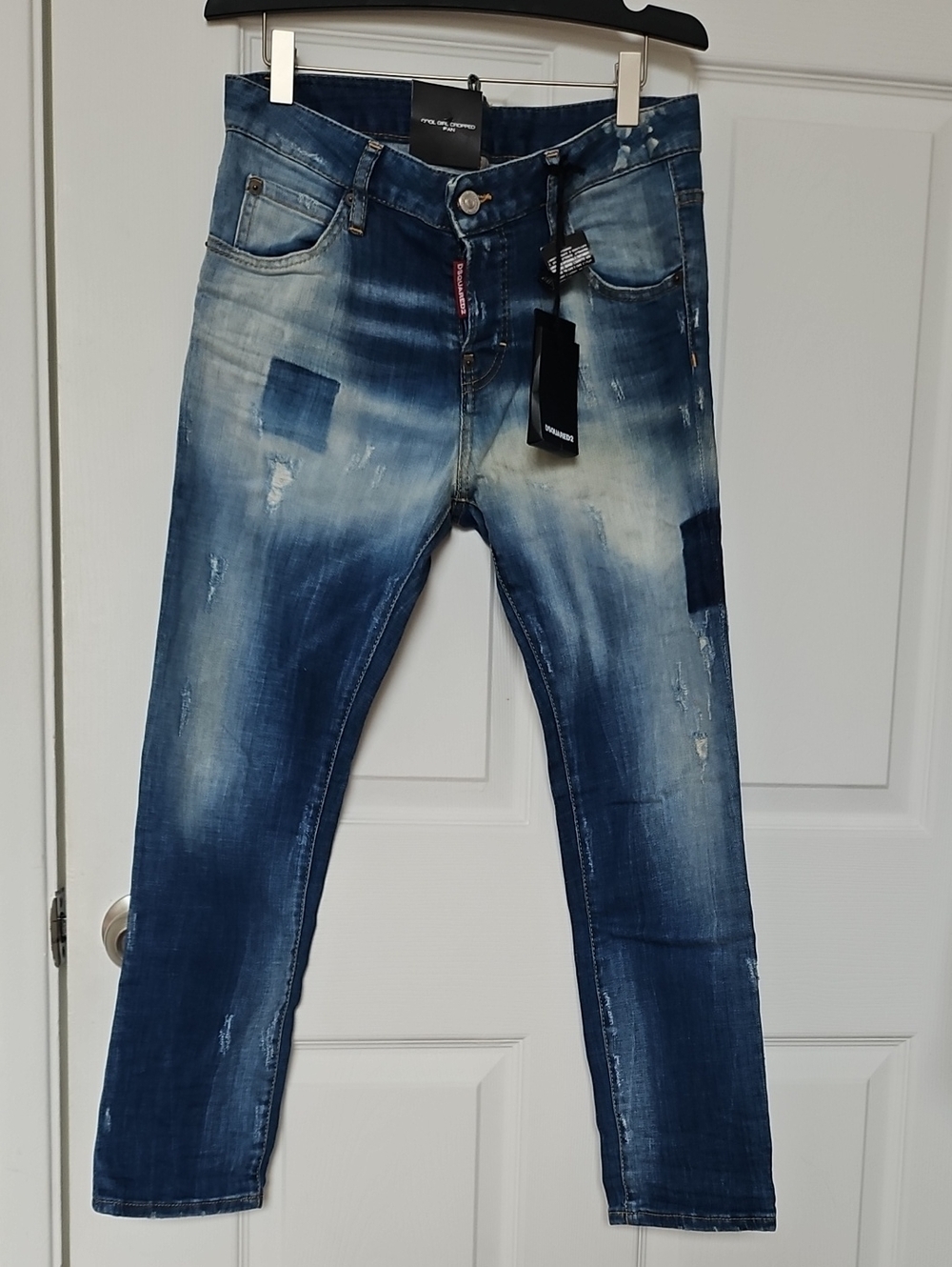 DSQUARED2 Cool Girl  Cropped Distressed Jeans Sz 38 Eur